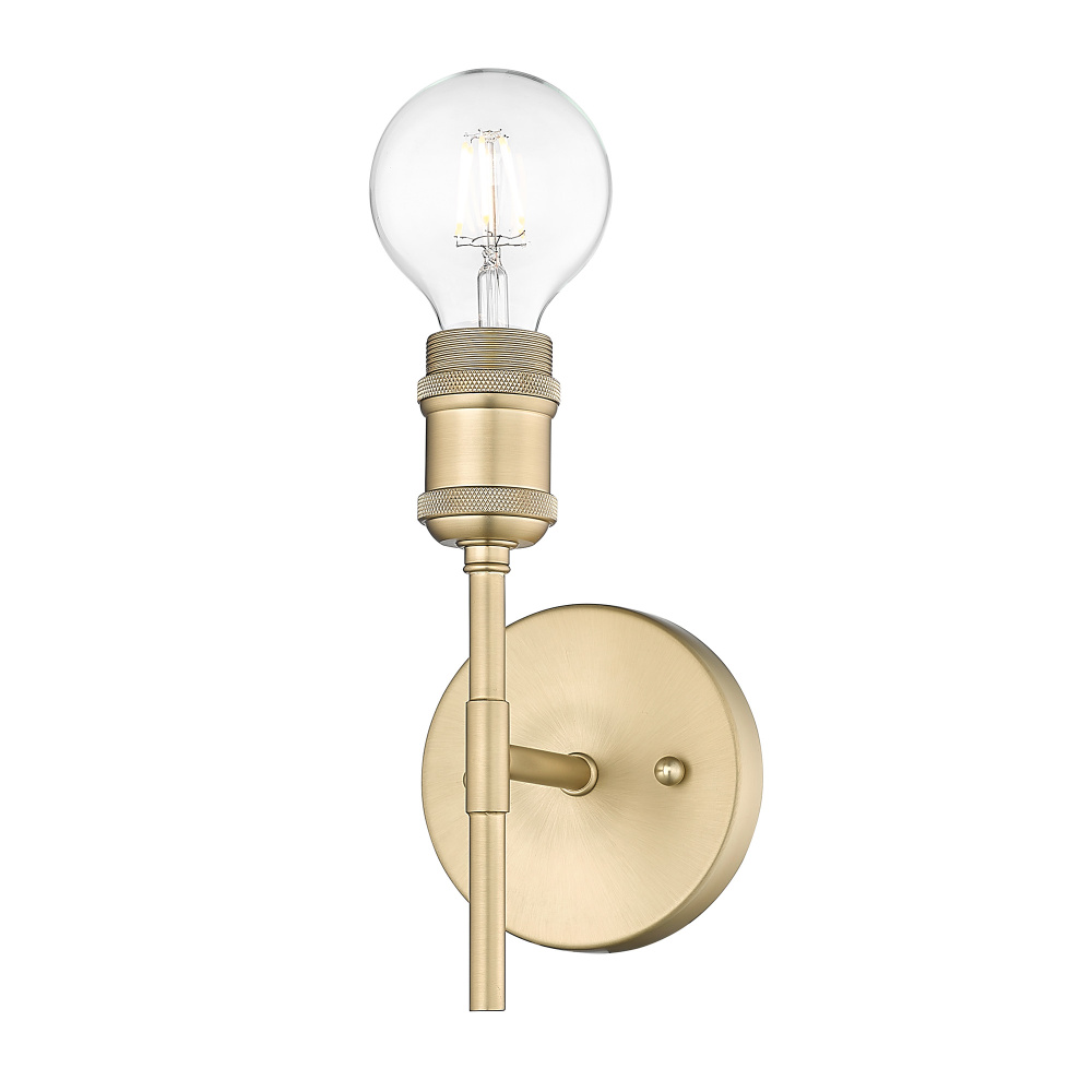 Wry Lighting Axel 1-light Wall Sconce in Brushed Champagne Brass